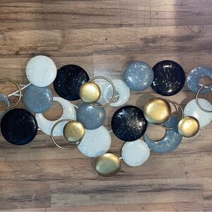 Modern Abstract Wall Art Decor in Black, Gray, and Gold